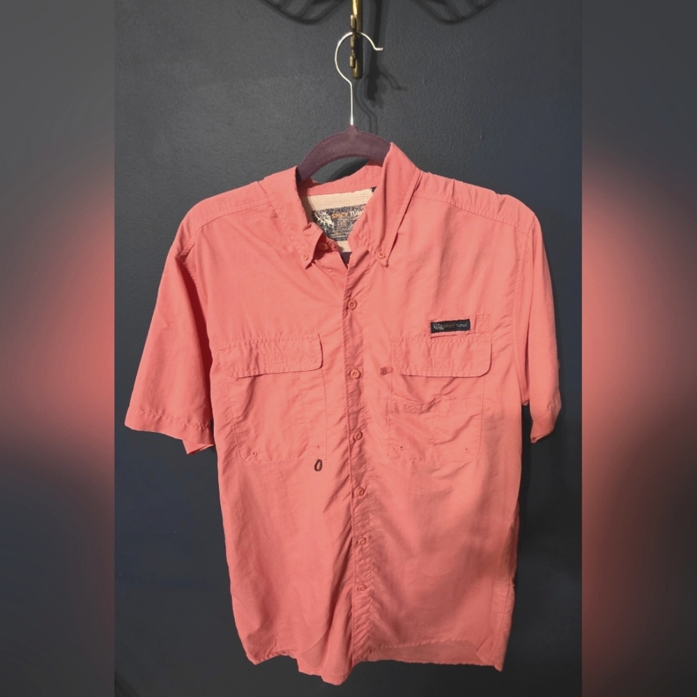 Spicy Tuna Fishing Shirt Men's M Pink Wicking Fresh Breach